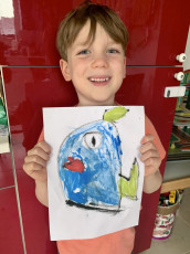 Fionn's painting, he was very proud